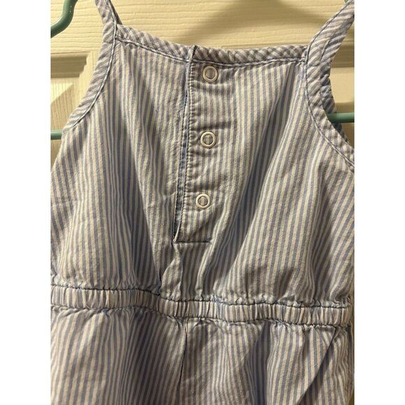 Carters blue and white Striped Toddler 12 month Romper - Picture 4 of 4